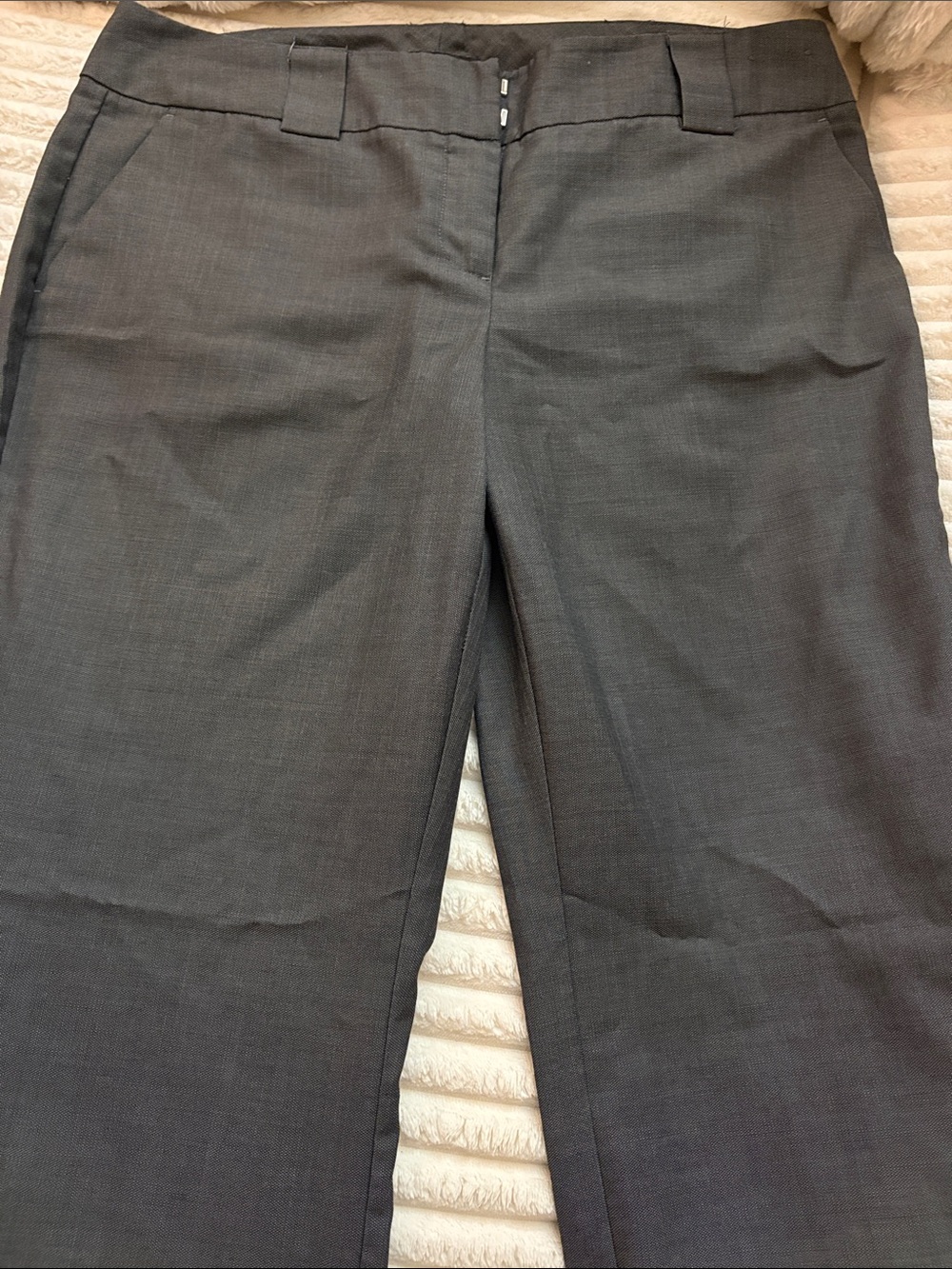 New York & Company Charcoal Wide-Leg Dress Pants size 12 average 32 inseam